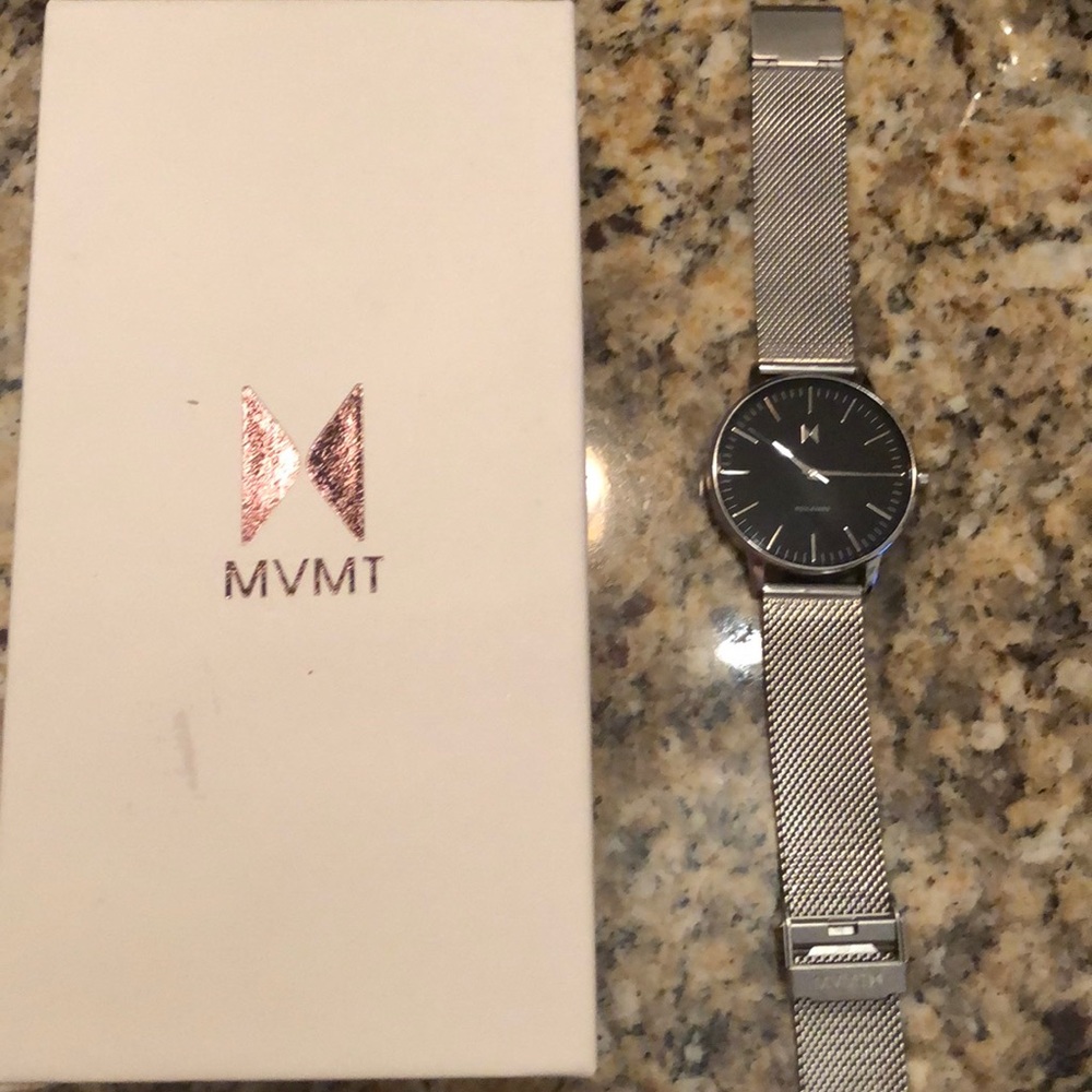 Beautiful silver/black MVMT Watch